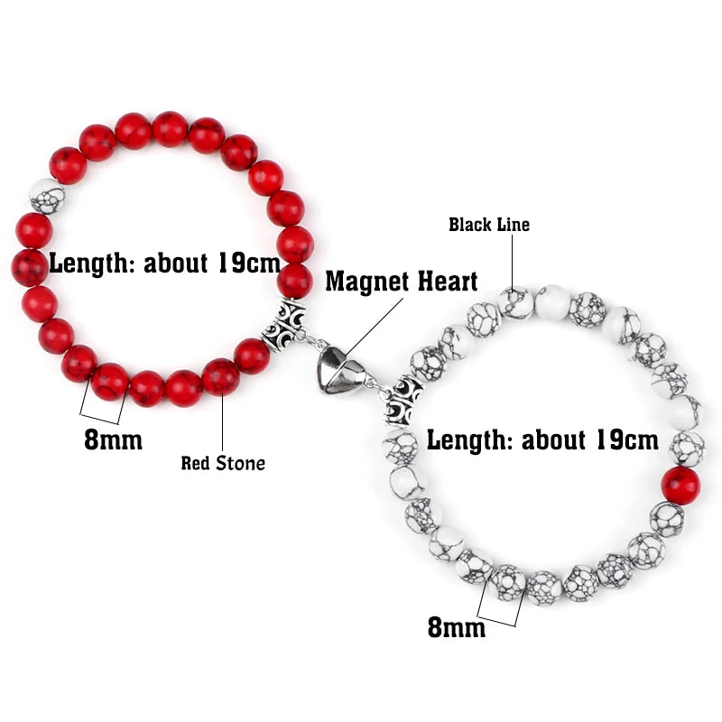 Magnetic Distance Bracelets With Heart