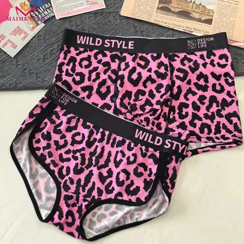 Sexy leopard print Matching Couple Underwear