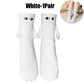 Magnetic Hand Holding Matching Socks for Couples (1 Pair, Black or White, Unisex)