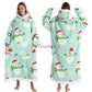 Cozy Christmas Oversized Sherpa Wearable Blanket Hoodie