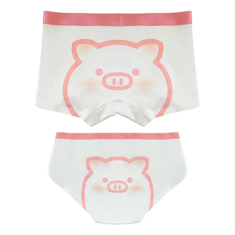 Kawaii Pig Matching Couple Underwear BigBeryl