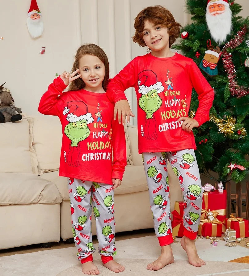 Cute Cartoon Christmas Matching Family Outfits