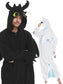 3D Black and White Dragon Onesies for Couples