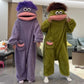 Funny Big Mouth Monster Matching Couples Onesie Pajamas