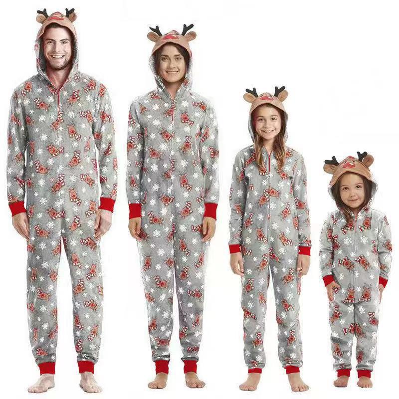 Matching Reindeer Onesies For Family