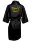 Black Short Kimono Robes For Bride & Bridesmaids