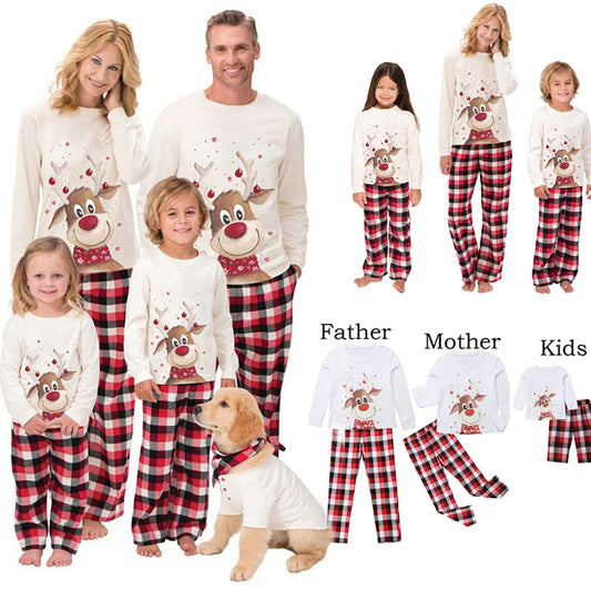 Cute Reindeers Matching Family Pajamas