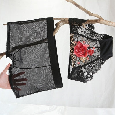 Lace Matching Couple Underwear Set