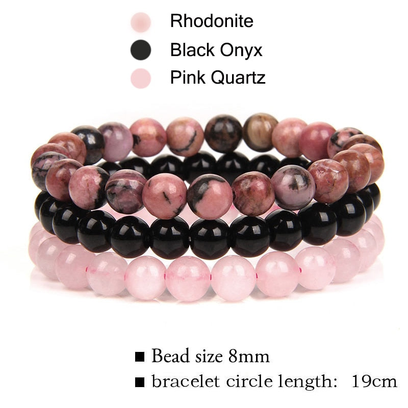 Amazon.com: SROBENZ 12 PCS Gemstone 8mm Round Beaded Bracelet Set Healing  Crystal Stone Stretch Bracelets for Women Girl Men Round Beads Elastic  Bracelets: Clothing, Shoes & Jewelry