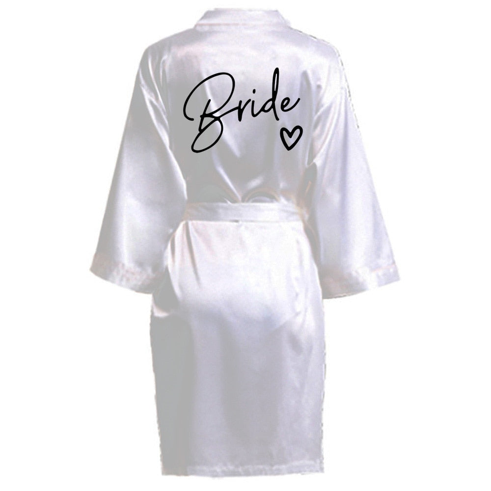 Satin Team Bride Robes For Wedding Shower