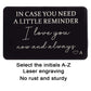 Personalized Wallet Card Insert