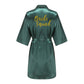 Classy Green Satin Robes For Bridesmaids