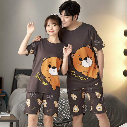 Kawaii Summer Couple Pajamas Sets BigBeryl