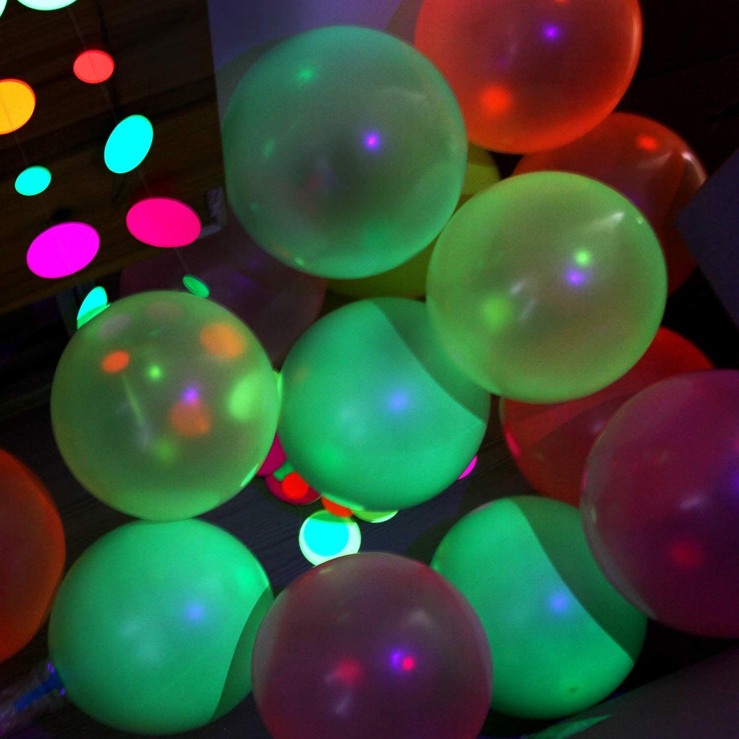 Black Neon Glow Balloons Arch Kits