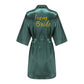 Classy Green Satin Robes For Bridesmaids