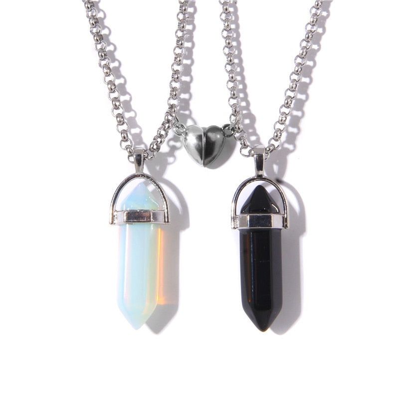 New Natural Stone Magnetic Couple Necklaces