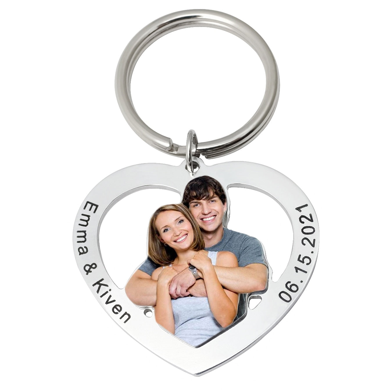 Custom Photo Keychain With Engraving - BigBeryl