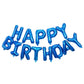 HAPPY BIRTHDAY Balloons Banner in 12 Colors - BigBeryl