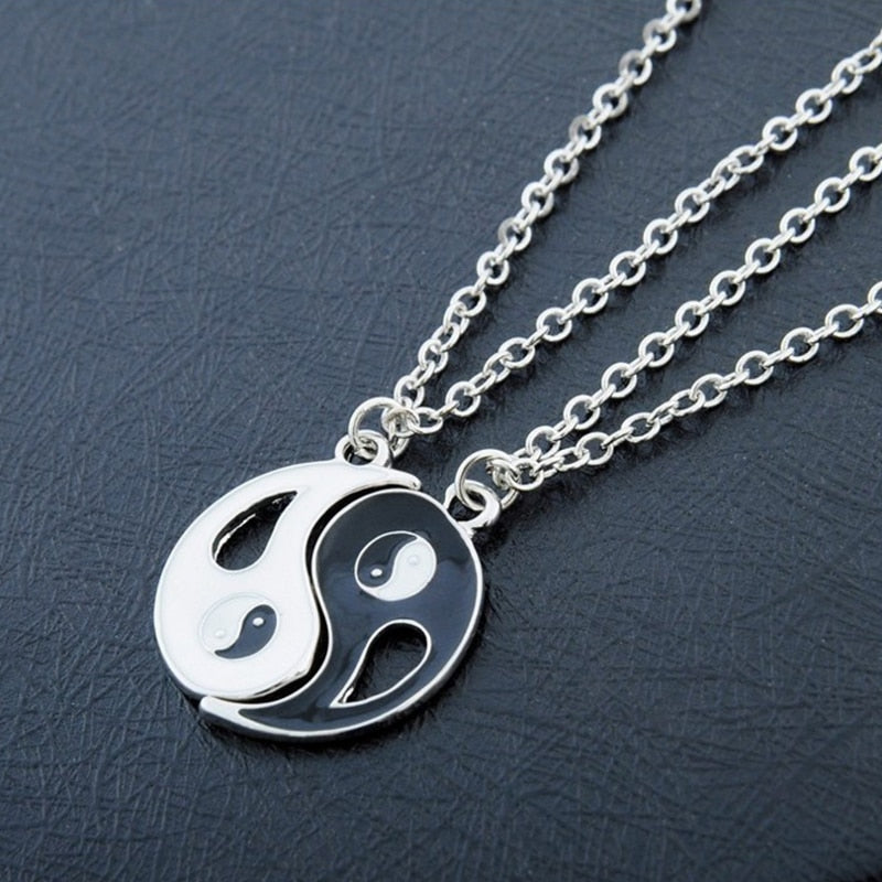 Yin and Yang Couple Pendant Necklace [Set of 2] - BigBeryl