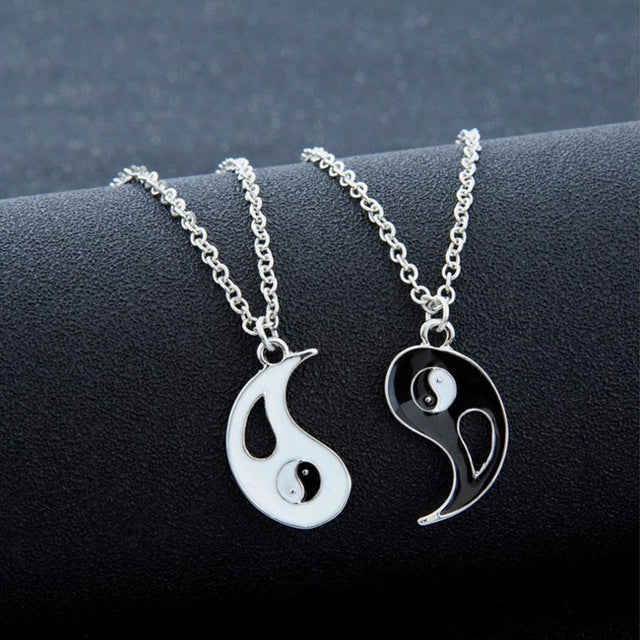 Yin and Yang Couple Pendant Necklace [Set of 2] - BigBeryl