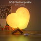 3D Heart Shape Moon Lamp Light - BigBeryl