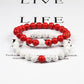 Red Jasper Beads Bracelet Set - BigBeryl