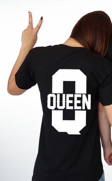 ankomme Myre Udråbstegn King And Queen Shirts in White Red & Black - BigBeryl