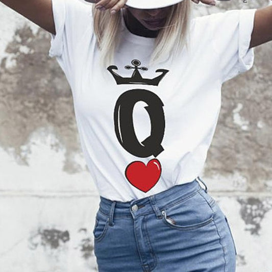 King and Queen of Hearts Couples Shirts - BigBeryl