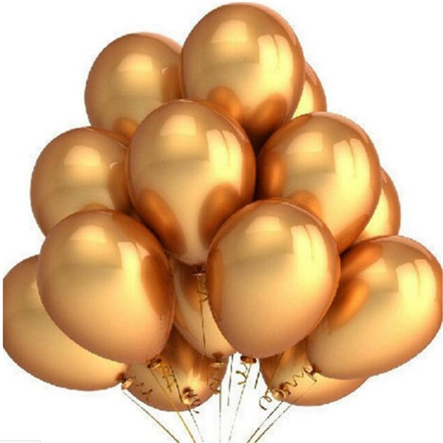 Black and Gold Balloons Decorations 30 Pcs/Set - BigBeryl