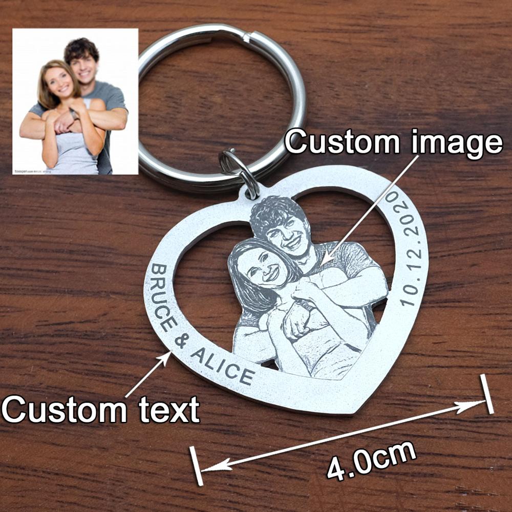 Custom Photo Keychain with Gift Box - BigBeryl