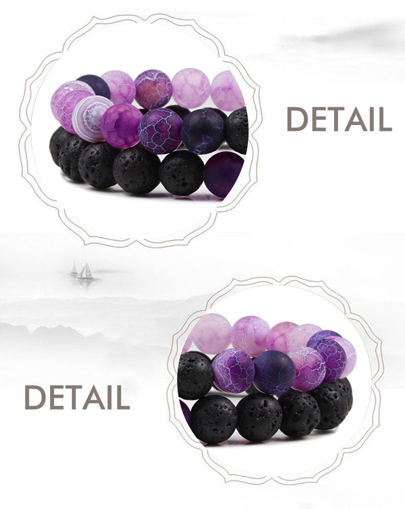 Purple Agate Distance Bracelets - BigBeryl