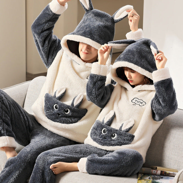 Cute Cat Couple Pajamas