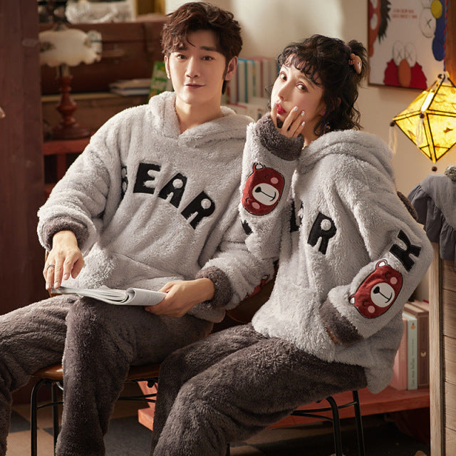Couples in matching pajamas  Cute couple outfits, Christmas