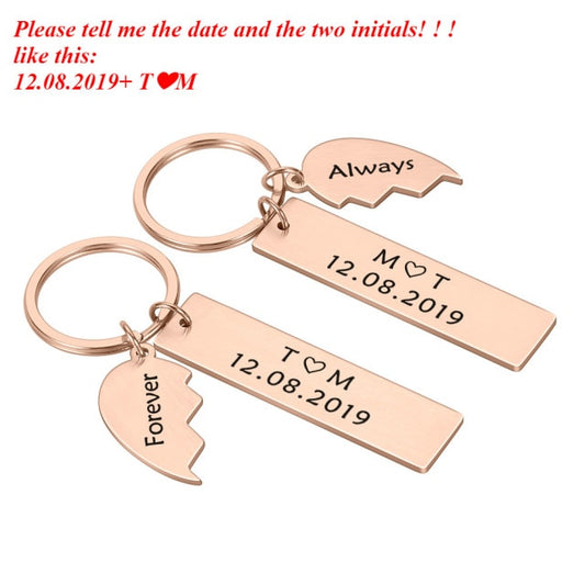 Customized Keychains with Photo Engraved | My Couple Goal Rough Surface