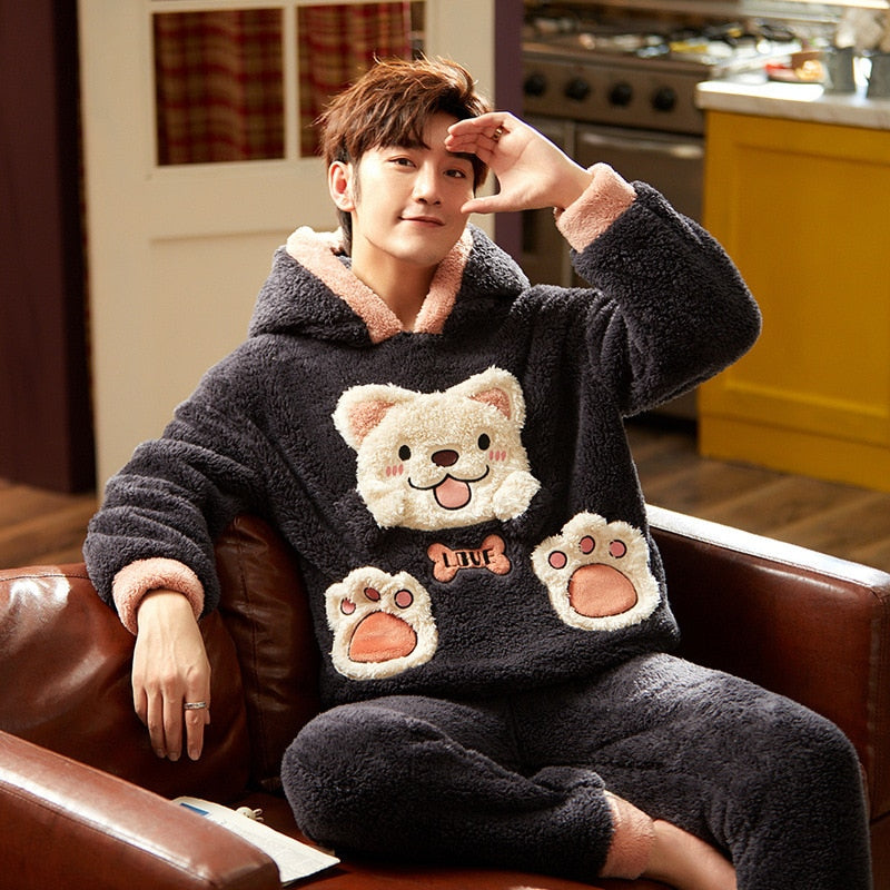 Super Cute Pajamas (Couple-Matching, Teddy Bear)