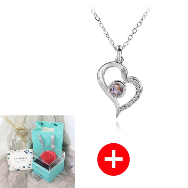 Buy Rose Heart Initial Necklaces Gifts for Women Teen Girls, Rose Love You  Heart Letter Pendant Necklace Jewelry Mothers Day Valentines Anniversary  Christmas Birthday Gifts for Her Mom Wife Girlfriend, Brass, not