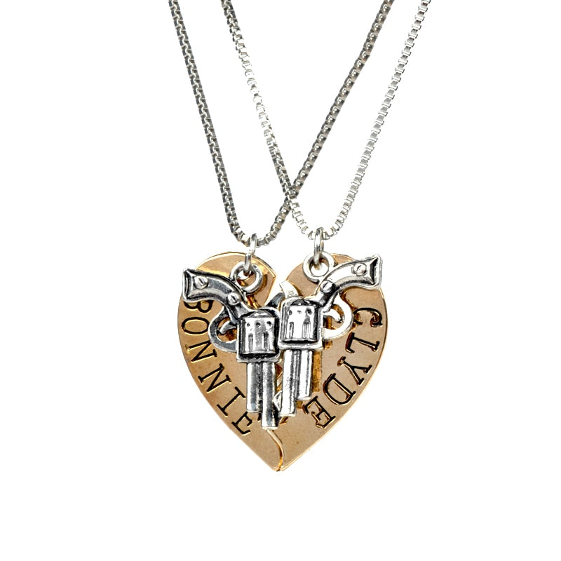 BONNIE and CLYDE Pendant Necklaces - BigBeryl