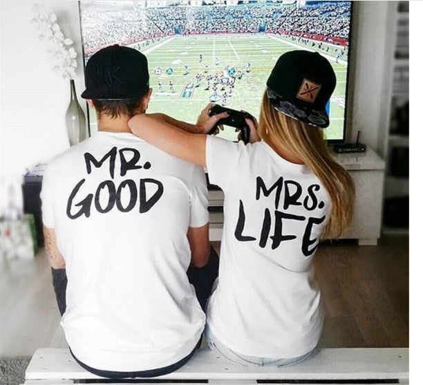 Mr Good Mrs Life Shirts | Funny Boyfriend and Girlfriend Shirts - BigBeryl