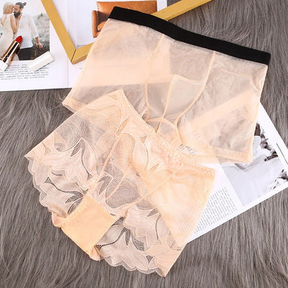 Printed Mesh & Lace Matching Couples Underwear Sets - BigBeryl