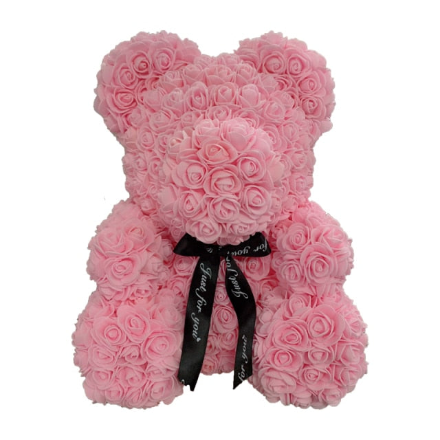 Forever Rose Teddy Bear With Gift Box - BigBeryl