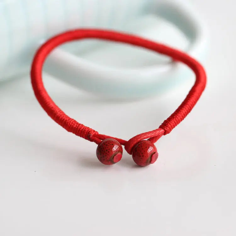 Red Ceramic Beads Lucky Bracelet [Set of 2] - 6 New Colors! - BigBeryl