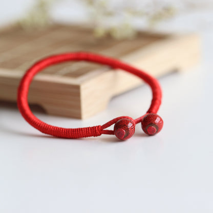 Red Ceramic Beads Lucky Bracelet [Set of 2] - 6 New Colors! - BigBeryl