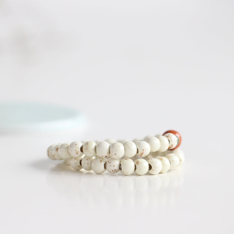 White Ceramic Beads Couple Bracelet - BigBeryl
