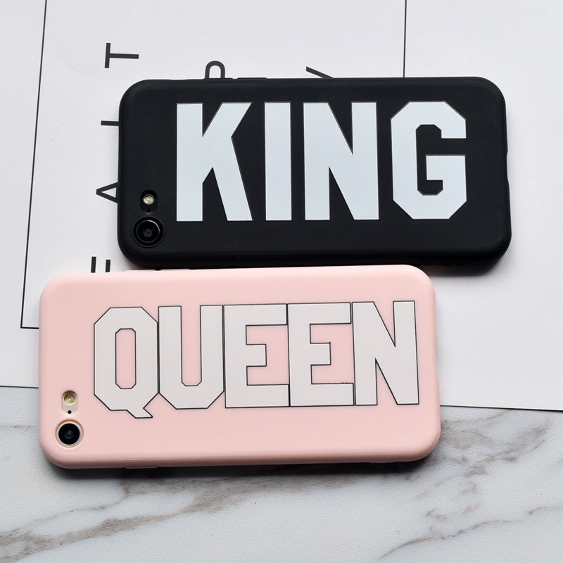 King and Queen Matching Couple iPhone Cases - BigBeryl