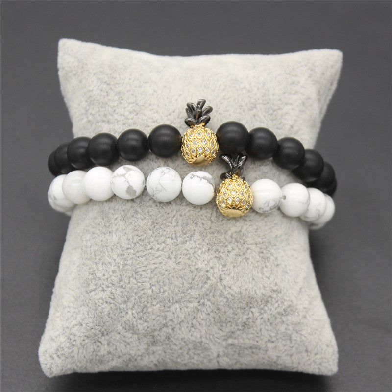 Matching Pineapple Beaded His And Hers Bracelet [4 variants] - BigBeryl