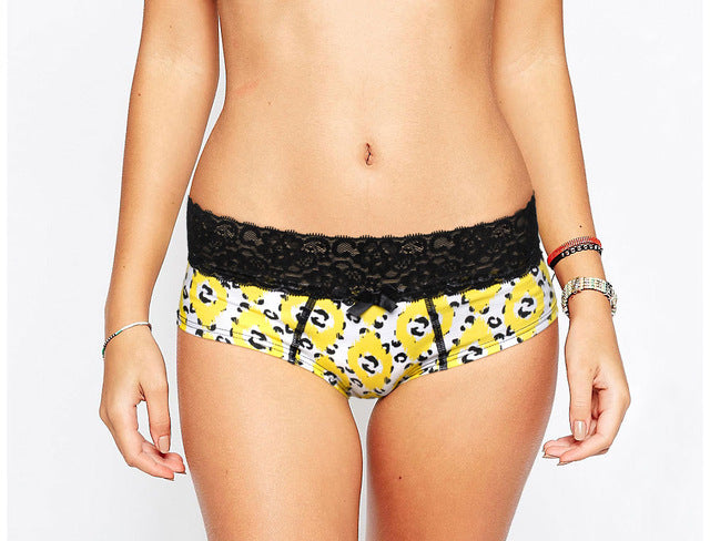 Black Cheetah Print Matching Couples Underwear - BigBeryl