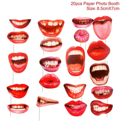 Bachelorette Party Decorations Photo Booth Props - BigBeryl