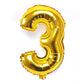 Number Foil Balloons 16 inches Gold Silver and Rose Gold - BigBeryl
