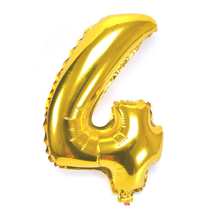 Number Foil Balloons 16 inches Gold Silver and Rose Gold - BigBeryl