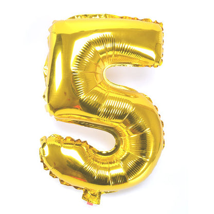 Number Foil Balloons 32 inches Gold Silver and Rose Gold - BigBeryl